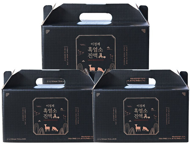 이경제 흑염소진액 진 리뉴얼, 2.1L, 3개