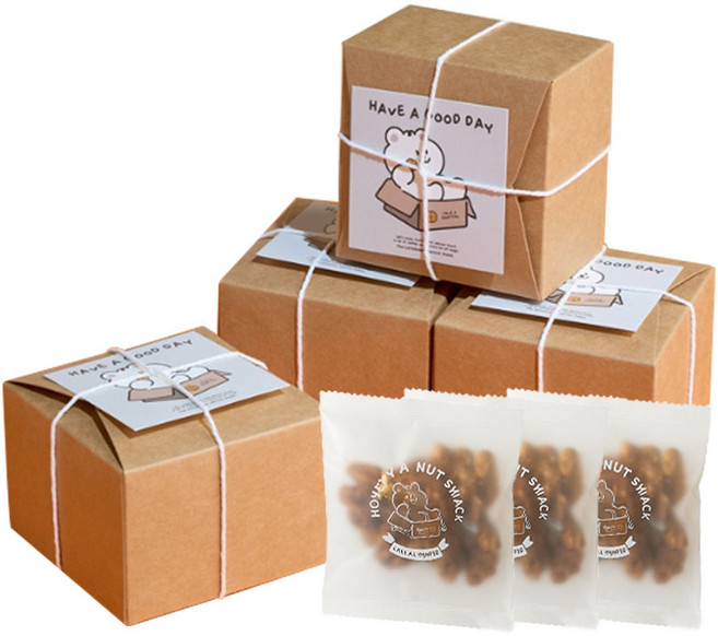 호두정과 호두강정 결혼식 돌 답례품 피칸정과, 크라프트, 4개