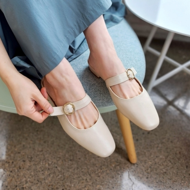 구두모모 메리제인버클 뮬 블로퍼 (3cm) SR200