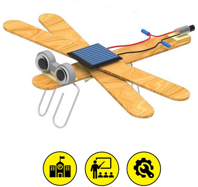 2인세트 태양광 로봇만들기키트 잠자리 창의로봇 초등 diy 유치원