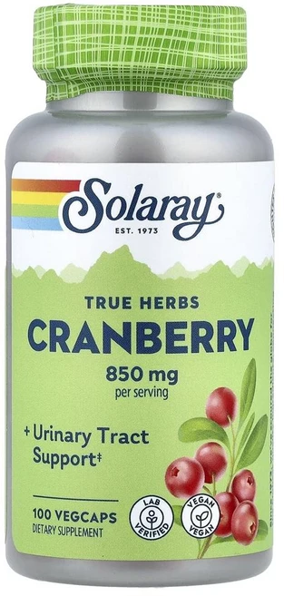 솔라레이 트루 허브 크랜베리 425mg Solaray True Herbs Cranberry 425 mg 100정, 1개 - 쿠팡