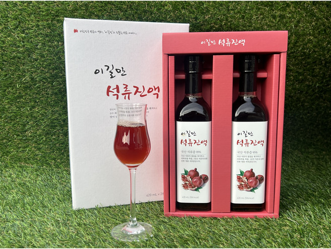 국산 고흥 석류진액 95% 알맹이만 착즙한 진한 엑기스 원액 추출물 로겐 액기스 주스 갱년기 무가당, 1개, 420ml