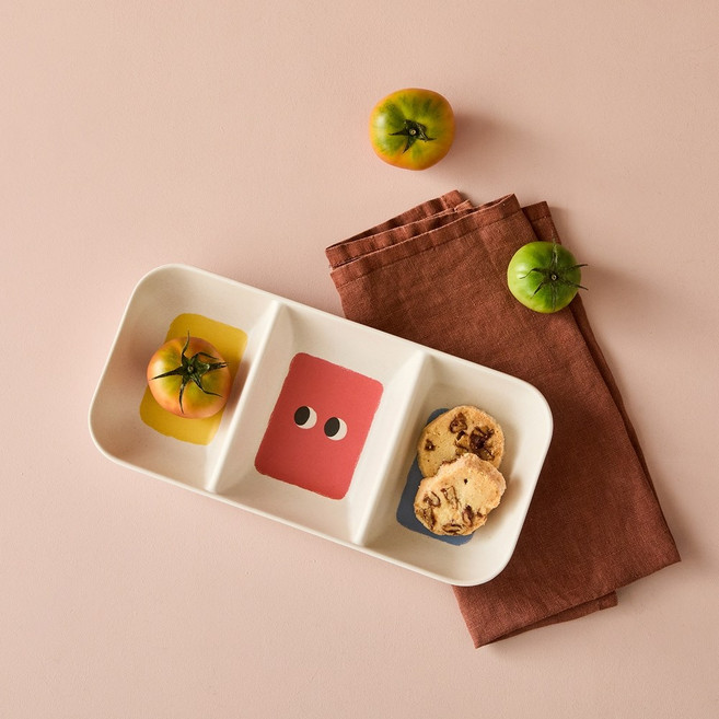 [모던하우스] 콩알이 뱀부파이버 3칸나눔접시_brightman PL0125110, 1개, 이미지참고