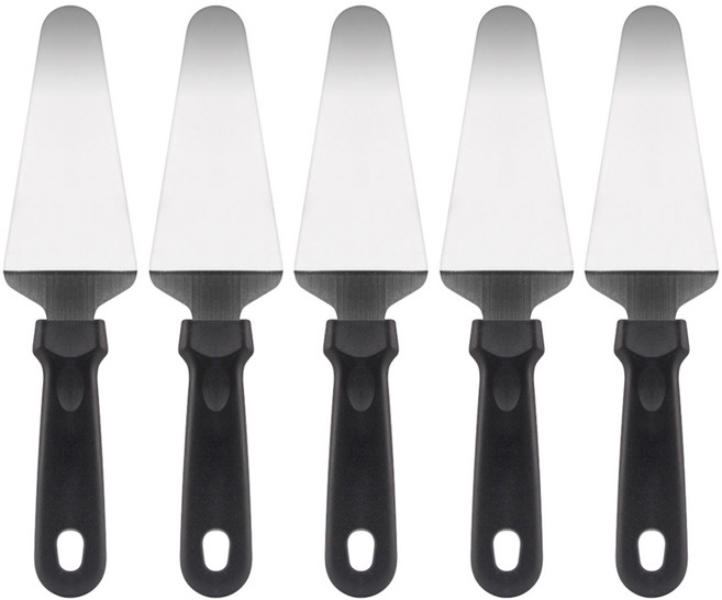 스텐 피자터너 삼각 스패치 5개입 세트 케이크 피자 뜨개 스페치, 5개, 블랙