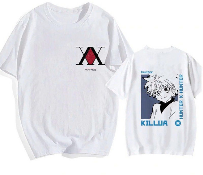 헌터X헌터 반팔 티셔츠 히소카 크라피카 곤 키르아 레오리오 애니메이션 데일리 굿즈