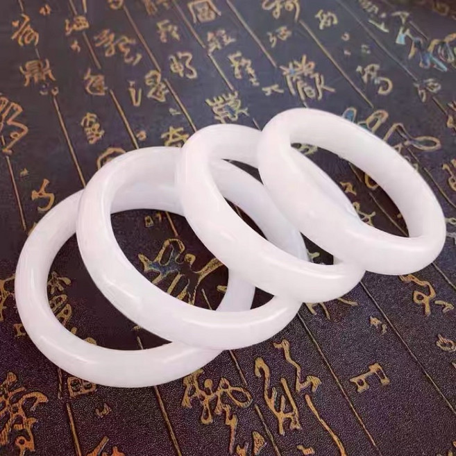 泓潤 精選天然 白玉玉鐲 送禮自用, 小,S, 1個