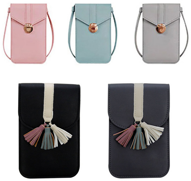 스마트폰 터치 휴대폰 가방 미니 크로스백 태슬장식