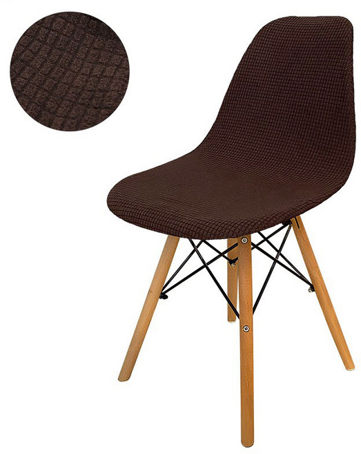 조이누리 스판 고탄력 의자커버 2p 4p, 2개, 브라운