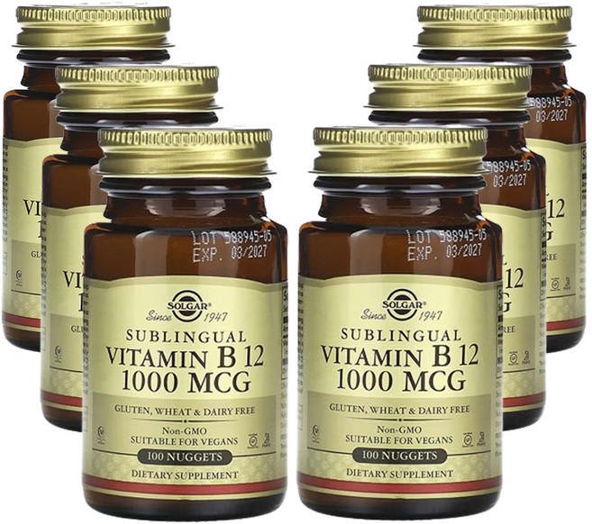 솔가 설하 비타민 B 12 1 000mcg 100너겟, 6개, 100정