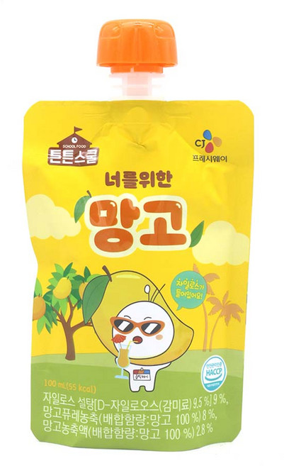 CJ 튼튼스쿨 너를위한 망고, 1개, 100ml