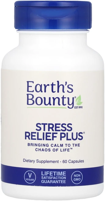 Earth's Bounty Stress Relief Plus® 캡슐 60정, EarthsBountyStressReliefPlus캡슐, 1개 - 쿠팡