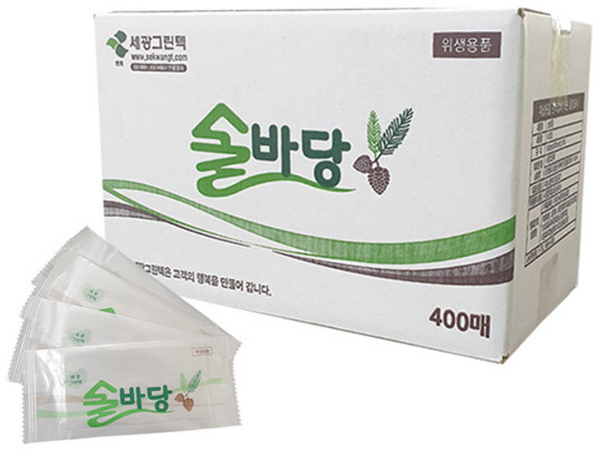 업소용 식당용물티슈 솔바당 400매 1회용 물티슈, 1개