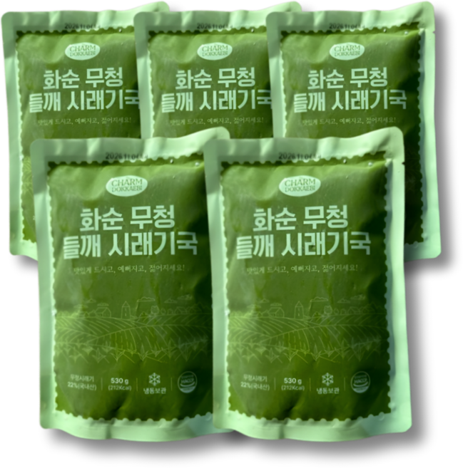 전라도 화순 무청 들깨시래기국, 5개, 530g
