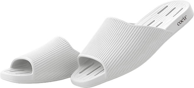 코에르 고급 프리미엄 발리콘 욕실화 미끄럼방지 슬리퍼, 화이트(White)