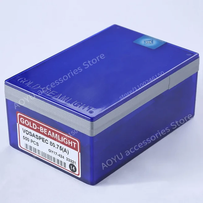 500 Pcs GOLD-BEAMLIGHT VOSASPEC 80.75(A) 14G 중국어 컴퓨터 플랫 편직 기계 용 소형 후크 바늘, 01 80.75 A