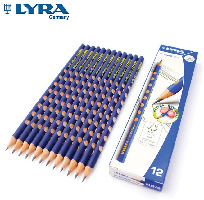 LYRA GROOVE 三角洞洞鉛筆(細) 12入, 皇室藍, 1個