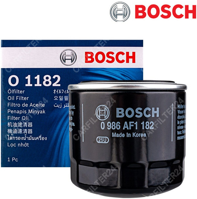 뉴카렌스 2.0 MPI/LPI 06.4-13.3 보쉬 오일필터 O1182 [BOSCH], 1개