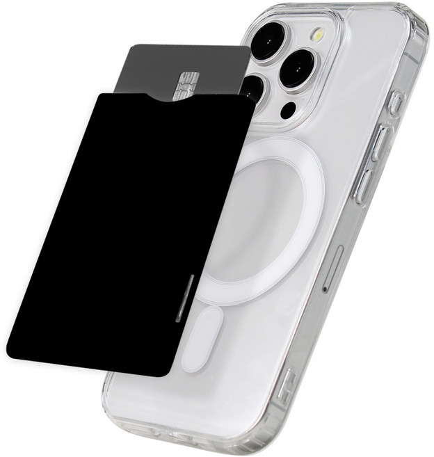 아이엠스튜디오 맥세이프 자동 팝업 하드 카드지갑 휴대폰 카드 슬롯, 1개, 블랙