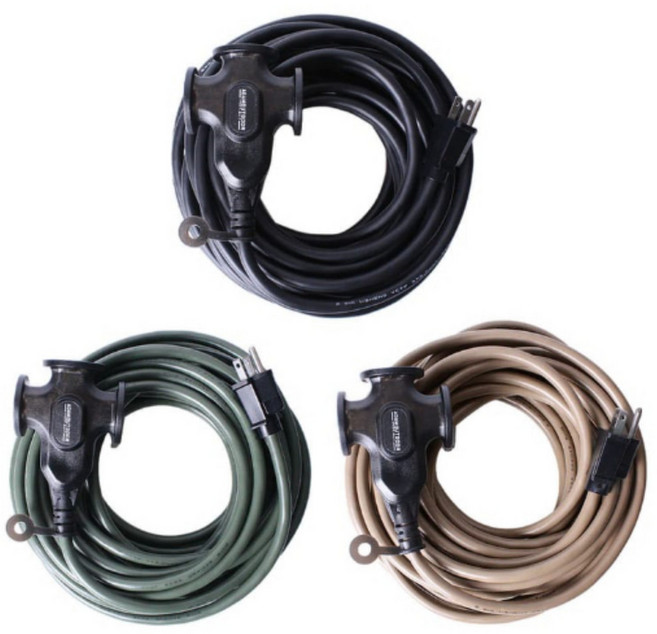 ADAMOUTDOOR 3PIN 戶外延長動力線 搭載通電指示燈 可吊掛設計 經濟部標準檢驗, 1個, 15m