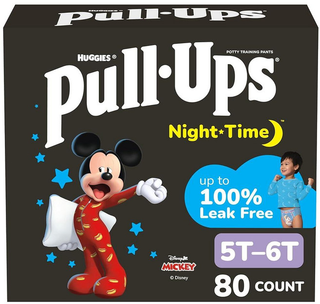 PullUps 남아용 야 배변 훈련 바지 사이즈 5T6T 오버나이트 트레이닝 속옷 20.927.2kg4560파운드 44개입 252123, 80