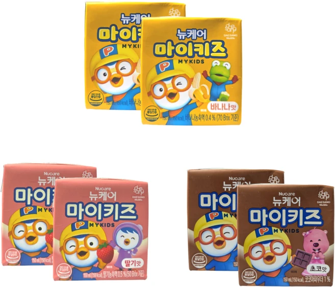 마이키즈 딸기2+초코2+바나나2 체험팩, 150ml - 쿠팡