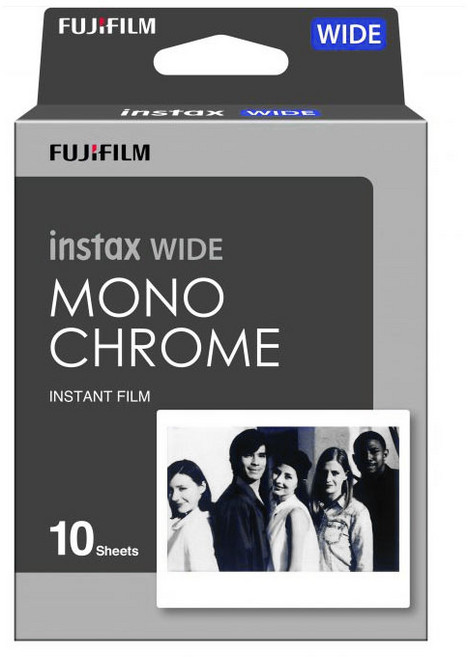 FUJIFILM instax WIDE BLACK (10張入) 橫幅底片, 1個, Widemonochrome寬幅底片黑白復刻