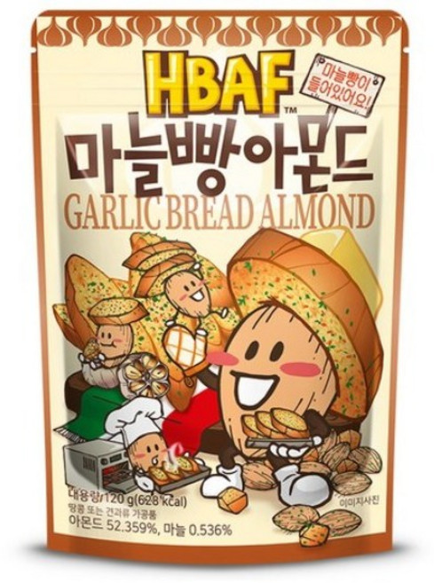 바프 마늘빵 아몬드, 120g, 4개