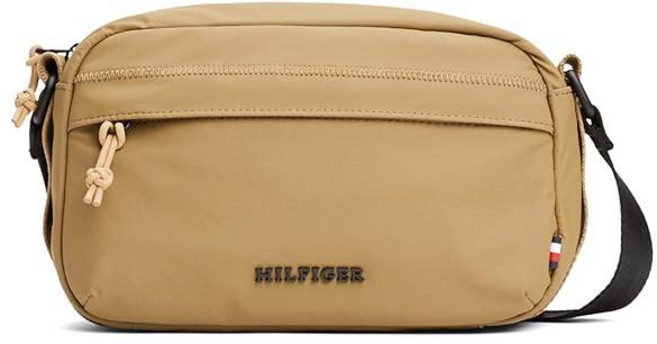 타미 힐피거 Tommy Hilfiger 남성용 컬러 스몰 메신저 백 조절 가능한 스트랩 포함 샌들우드. 원사이즈, Sandalwood