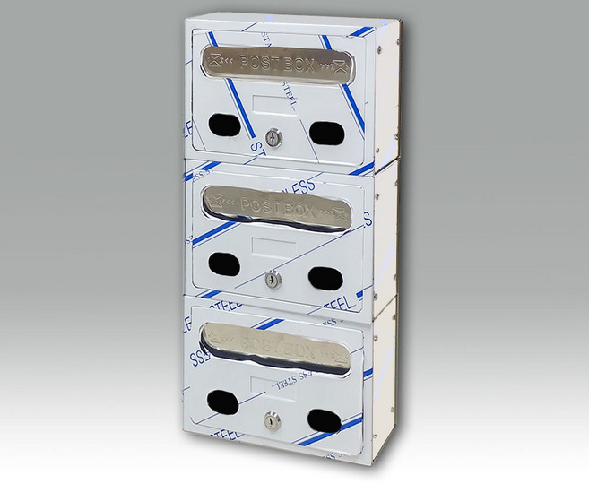 [원진엘앤비] 3단1열(S타입 앞면스텐) 다세대우편함 우체통 우편함