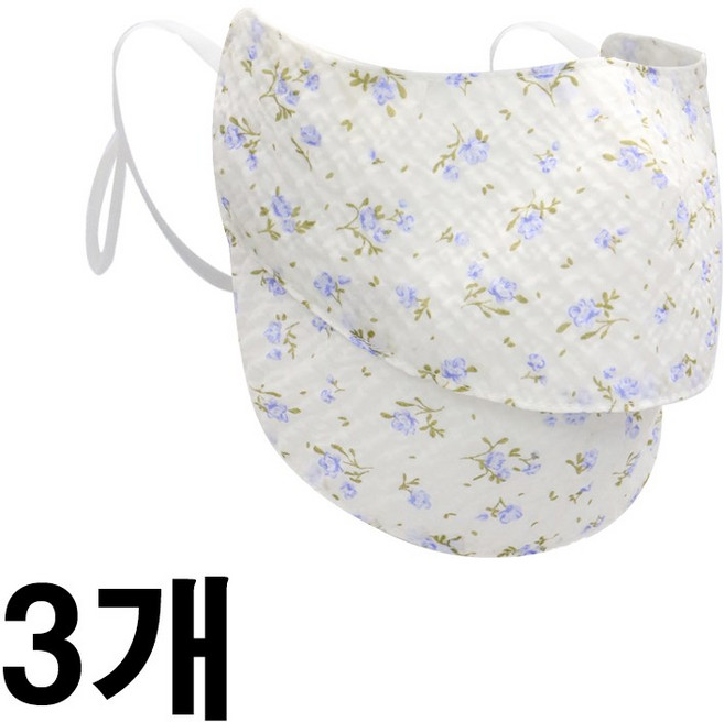 인콘트로 아사 자외선차단 2단 스포츠마스크 골프마스크, 로즈 하늘색, 3개
