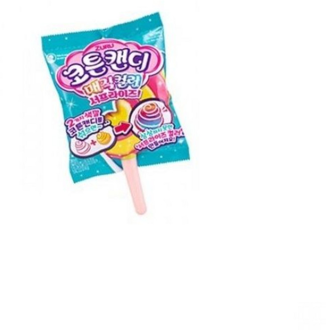 아이비젼 아이비젼 코튼캔디 매직 칼라 믹스 서프라이즈 솜사탕 롤리팝 슬라임 만들기, 1개