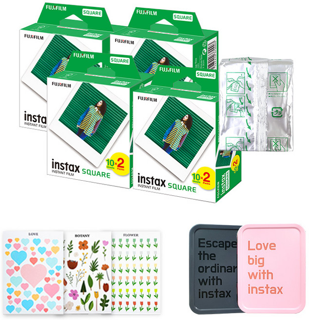 인스탁스 스퀘어필름 9P (90장) + 선물세트, 1개, 스퀘어필름 90장