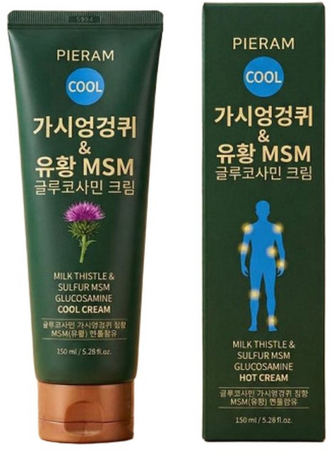 가시엉겅퀴 바르는 글루코사민 크림 (침향 가시엉겅퀴 MSM유황 글루코사민 멘톨 ) +, 1개, 150ml