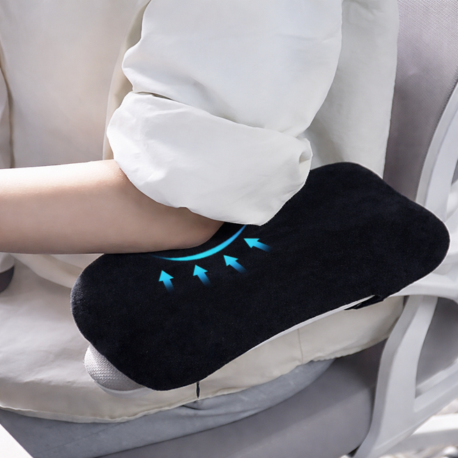 뮤닉 팔꿈치 통증완화 푹신한 의자 팔걸이 쿠션, 그레이