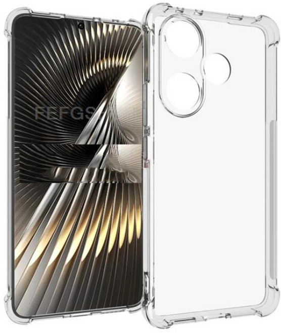 거치대 브래킷 폰 커버 소프트 실리콘 케이스 레드미 터보 포코 백 링, A. 케이스 및 홀더, 가. Poco F6, 1. Only Clear Case, 1개