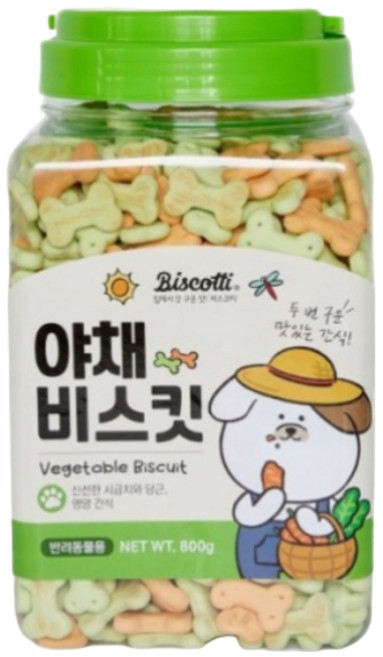 비스코티 반려동물 비스켓, 야채, 800g, 1개