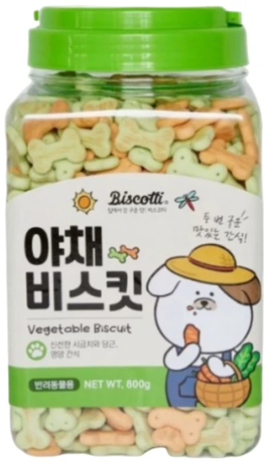 비스코티 반려동물 비스켓, 야채, 800g, 1개 - 쿠팡