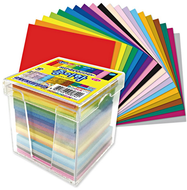 종이나라 단면 종이학 접기, 4개, 20색1000매