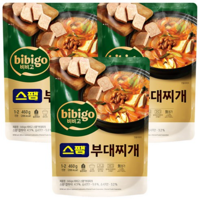 비비고 스팸 부대찌개, 460g, 3개