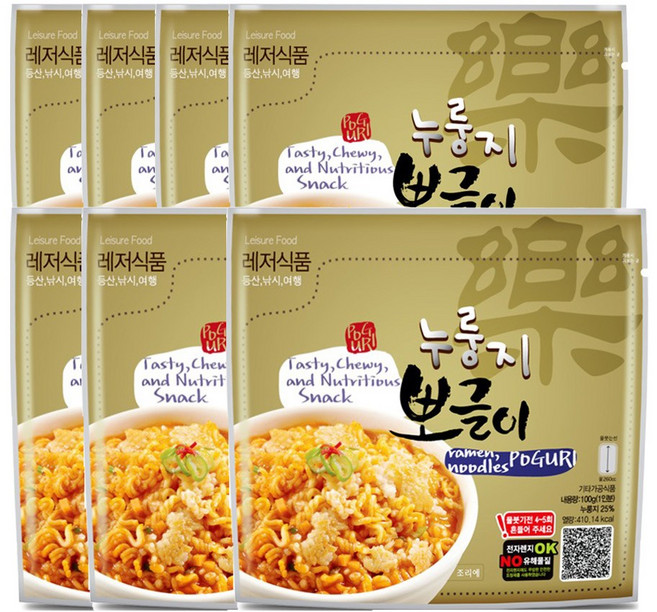 전투식량 비상식량 누룽지 뽀글이 100g x 7개세트, 7개
