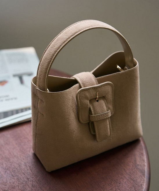 드로우핏 우먼 DRAWFIT WOMEN 루어 스웨이드 미니 토트 백 SAND BEIGE DFWMBG5396SBE 391777