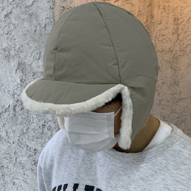 헬린이상점 패딩 군밤모자 방한 귀도리 모자