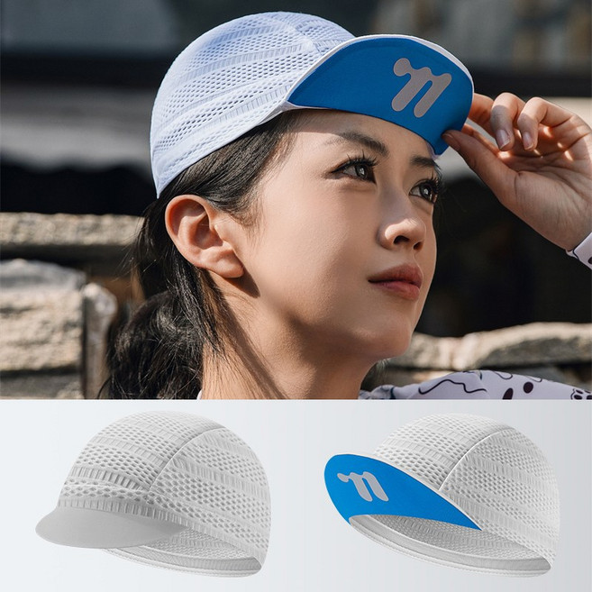 시그니처베이지 자전거 라이딩 스컬캡 두건 쿨 캡모자 YPZ452, 화이트 블루, 1개