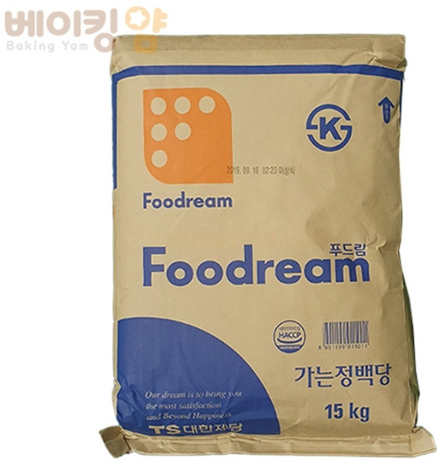푸드림하얀설탕15kg(정백당) +배송비 포함, 15kg, 1개