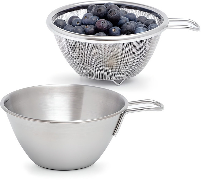 리본제이 뉴미니 숏핸들 믹싱볼 & 채반 2종 세트, 1세트