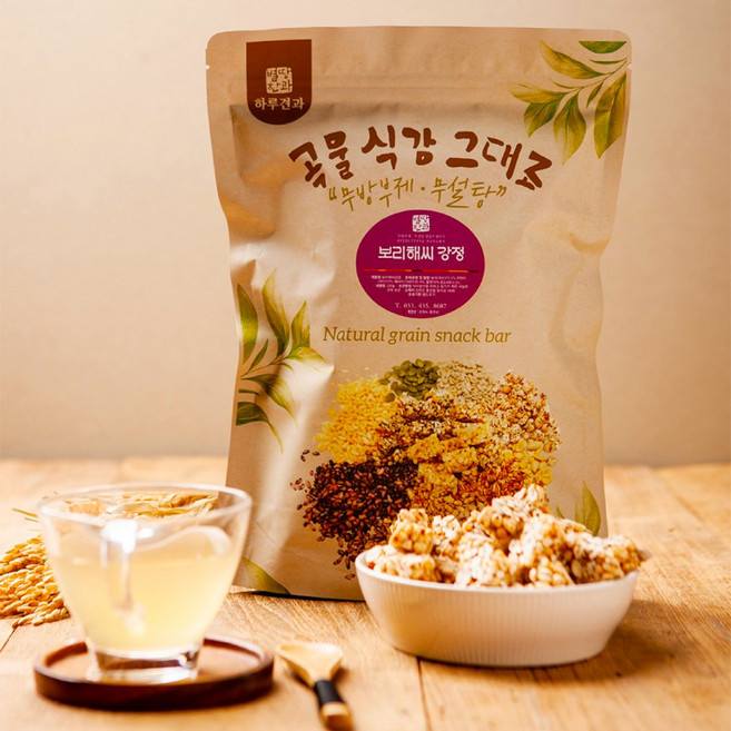 [별땅한과] 국산 보리강정 무설탕 미니 강정, 250g, 1개