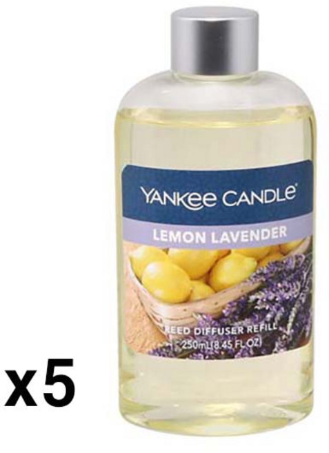 양키캔들 디퓨저 리필오일, 레몬라벤더, 250ml, 5개