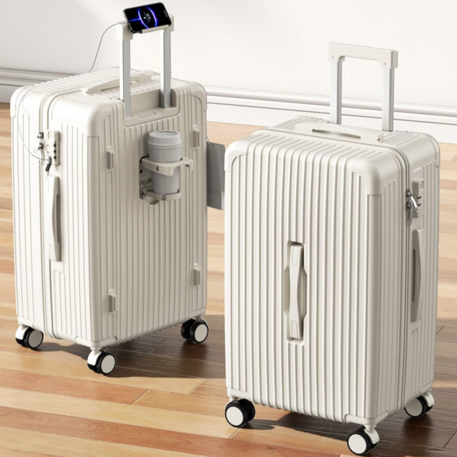 리틀앤트 패션 대용량 캐리어 20인치 24인치 28인치, 흰색