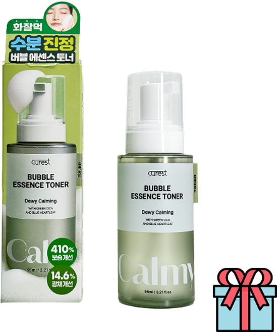 큐어레스트 수분진정 버블에센스토너 화잘먹 보습 +사은품(랜덤), 1개, 95ml