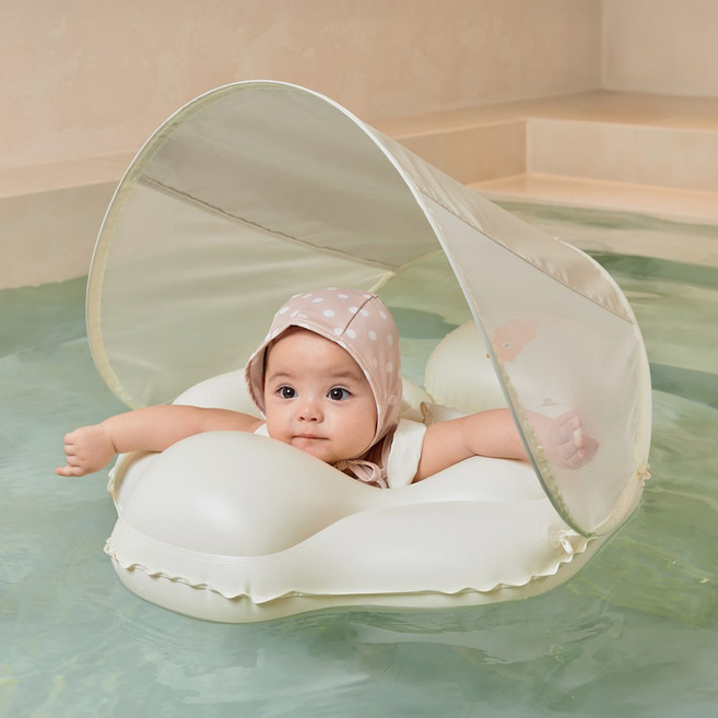 스윔어바웃 유아용 밍곰 그늘막 1단계 스위밍 튜브 세트, 1개, 밍곰 1단계 스위밍 보행기 튜브 (MG-SWT-PU)